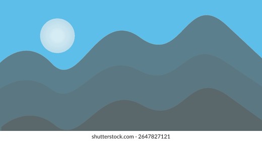 Abstarct wavy line background in blue shading.