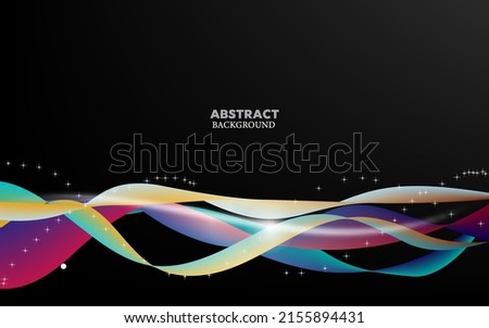 abstarct wavy lines on black background