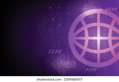 Abstect vector technology background.global communication concept.