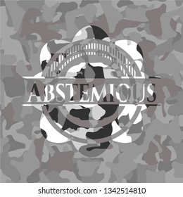 Abstemious on grey camouflaged texture