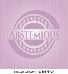 Abstemious vintage pink emblem. Vector Illustration. Detailed.