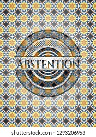 Abstention arabesque emblem background. arabic decoration.