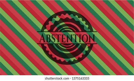 Abstention christmas style emblem.