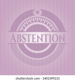 Abstention pink emblem. Retro. Vector Illustration. Detailed.