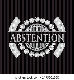 Abstention silver badge or emblem. Vector Illustration. Mosaic.