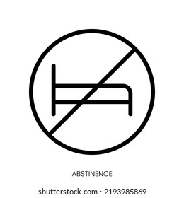 abstinence icon. Line Art Style Design Isolated On White Background