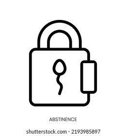 abstinence icon. Line Art Style Design Isolated On White Background