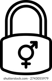 abstinence line icon illustration vector