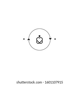 abstra people icon logo vector