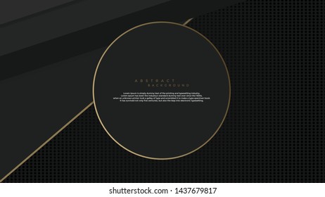 Abstrac background deep blue and gold colorful wallpaper