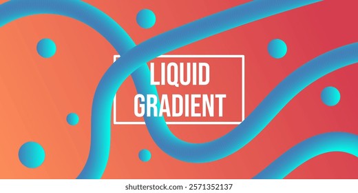 abstrac background with glowing circles, Wavy shape with Colorful gradient. Vector illustration