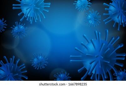 abstrac background vector of Coronavirus 2019-nCov flu in wuhan china