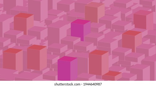 Abstrac background vector pattern texture made of Pink blocks