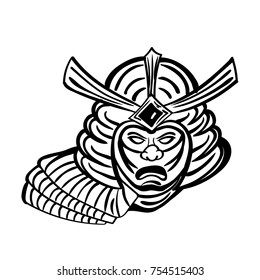 abstrac cartoon samurai vector illustration EPS10