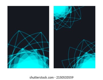 abstrac connect line with dots on navyblue background form in flower shape  can be use for data technology advertisement brochure  template notebook cover eps.