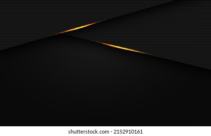 Abstrac gold light shadow overlap on black blank space design modern futuristic creative background vector illustration.