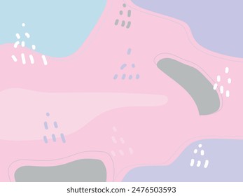 Abstrac Hand Drawn Tropical Background