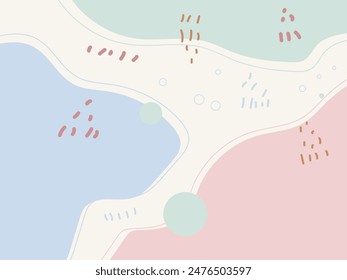 Abstrac Hand Drawn Tropical Background