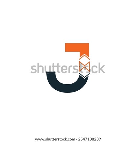 Abstrac J letter modern initial  logo design