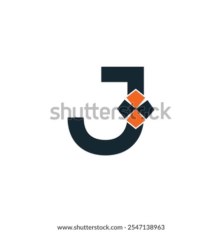 Abstrac J letter modern initial  logo design