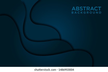 abstrac modern dynamic liquid dark navy background with overlap layer. eps 10 vector editable file