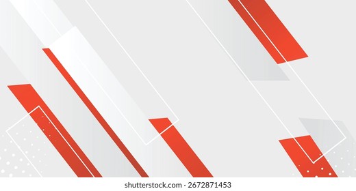 Fondo de Vector moderno geométrico rojo y gris abstracto con Diseño gráfico de espacio de copia