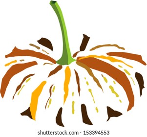 abstrac style of yellow pumpkin