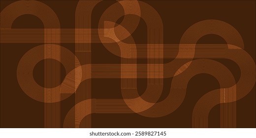 Abstrac tcoklat background with coklat glowing diagonal geometric lines. Modern shinycoklat rounded rectangle lines pattern. Minimalist graphic design