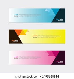 Abstrac web design banner template isolated on dark grey background