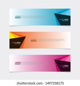 Abstrac web design banner template isolated on dark grey background