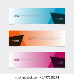Abstrac web design banner template isolated on dark grey background