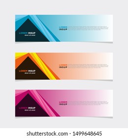 Abstrac web design banner template isolated on dark grey background