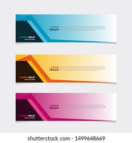 Abstrac web design banner template isolated on dark grey background