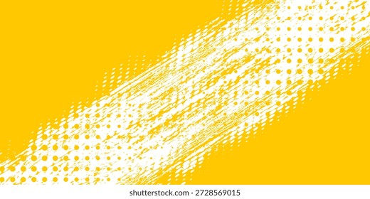 Fundo de textura grunge amarelo abstrato com vetor de efeito de meio-tom. Ilustrações