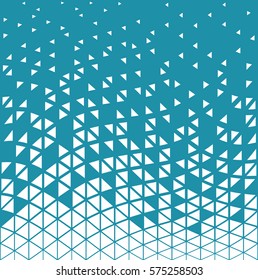 abstracet blue geometric halftone triangle trippy seamless pattern background