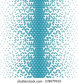 abstracet blue geometric halftone triangle trippy seamless pattern background