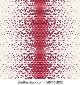 abstracet red geometric halftone triangle trippy seamless pattern background