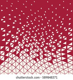 abstracet red geometric halftone triangle trippy seamless pattern background
