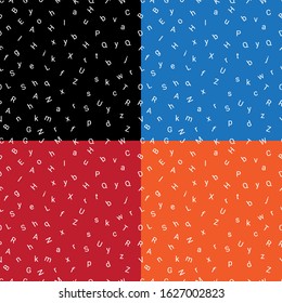 abstrack alphabet letter seamless pattern