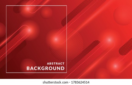 Abstrack background with line style. Polygonal oval red color design cover. 