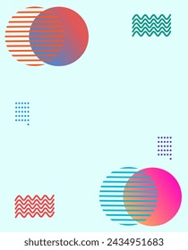 una composición colorida y abstracta. Presenta una gran variedad de formas, como círculos, cuadrados, triángulos y líneas. Las formas están dispuestas en un patrón aparentemente aleatorio.