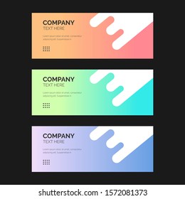 abstrack banner with gradient color and simple design