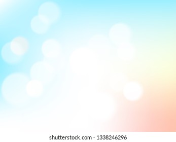 Abstrack blurred bokeh on pastel vintage background.
