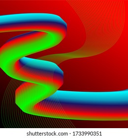 fondo colorido abstrack con una curva arco iris