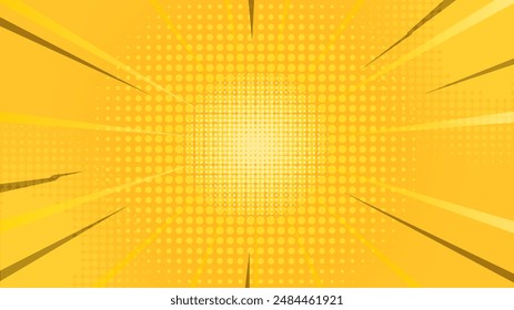 Abstrack colorfull yellow comic background