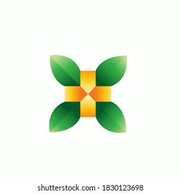 abstrack cross nature design. logos for health and medical companies
