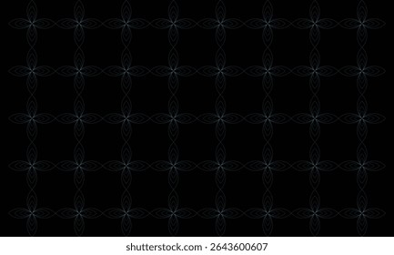 Abstrack dark background with blue flowers.