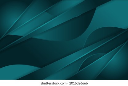 Abstrack dark green wave texture background