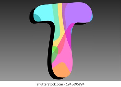 diseño abstrack de letras coloridas