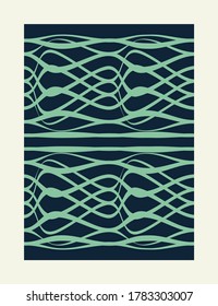 Abstrack Design With dark blue background. Gradient Wave lines vector Illustration